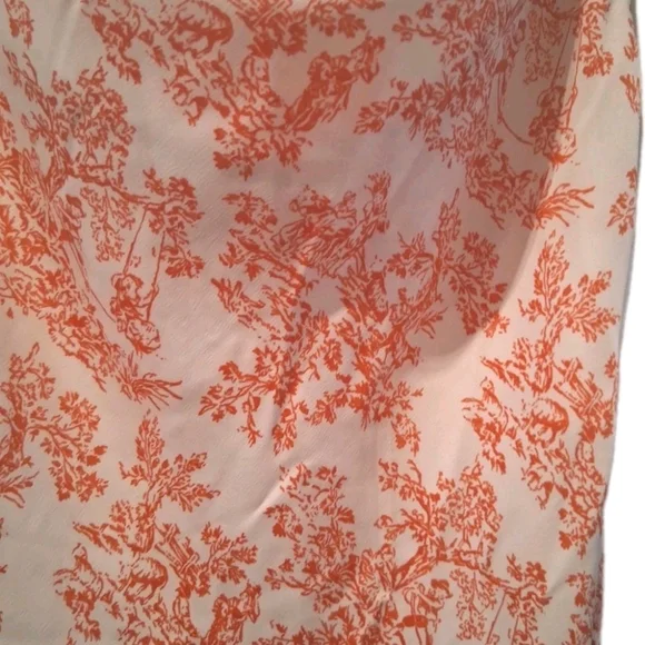 URBAN OUTFITERS Elegant  Floral Dress in White and Orange - Picture 4 of 9